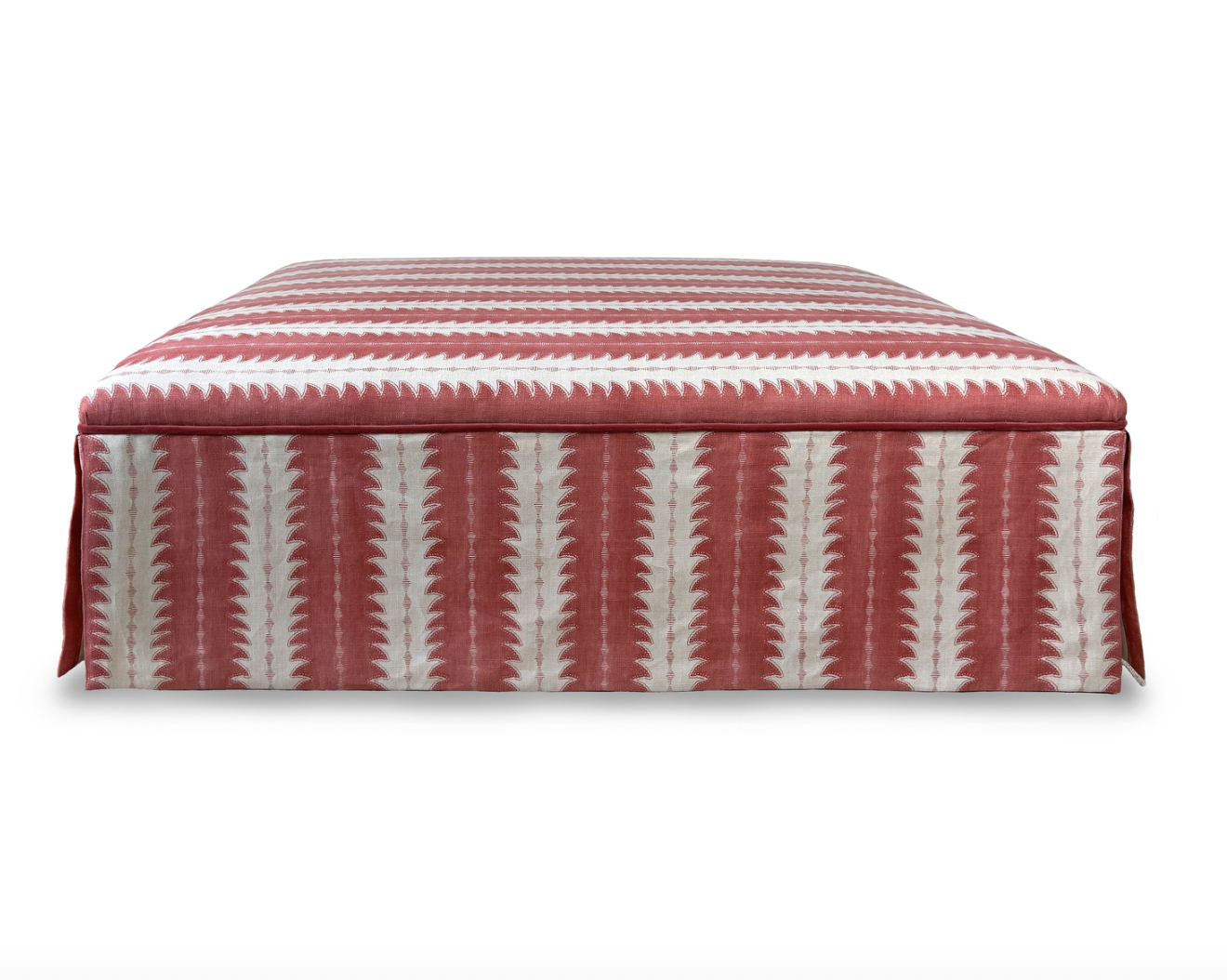 Skirt Lined Subtle Roll Top, Brass Castors, Co Ordinating Piping