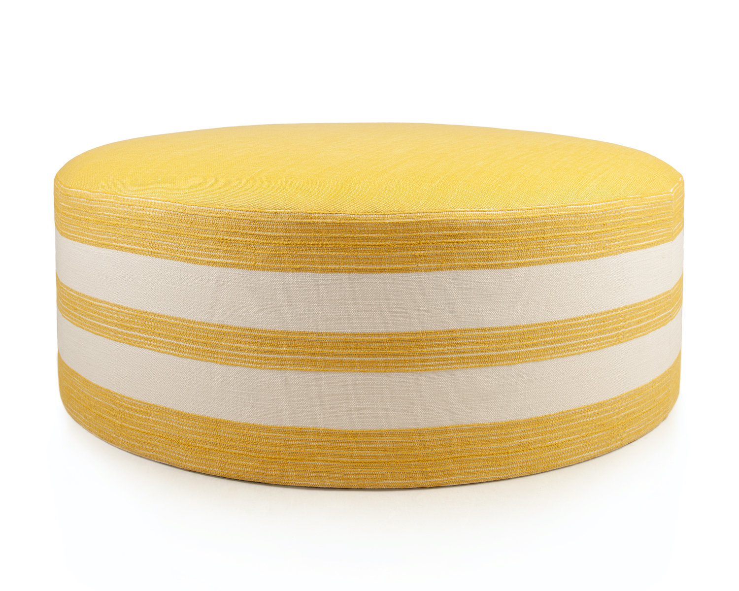 Circular Table-stool With Horizontal Stripe Border