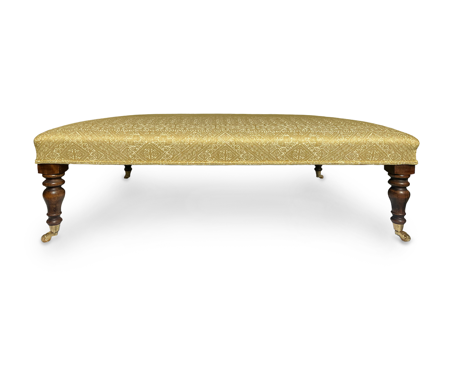 Traditional Narrow Border with Self-piping Trim and Solid Brass Castors