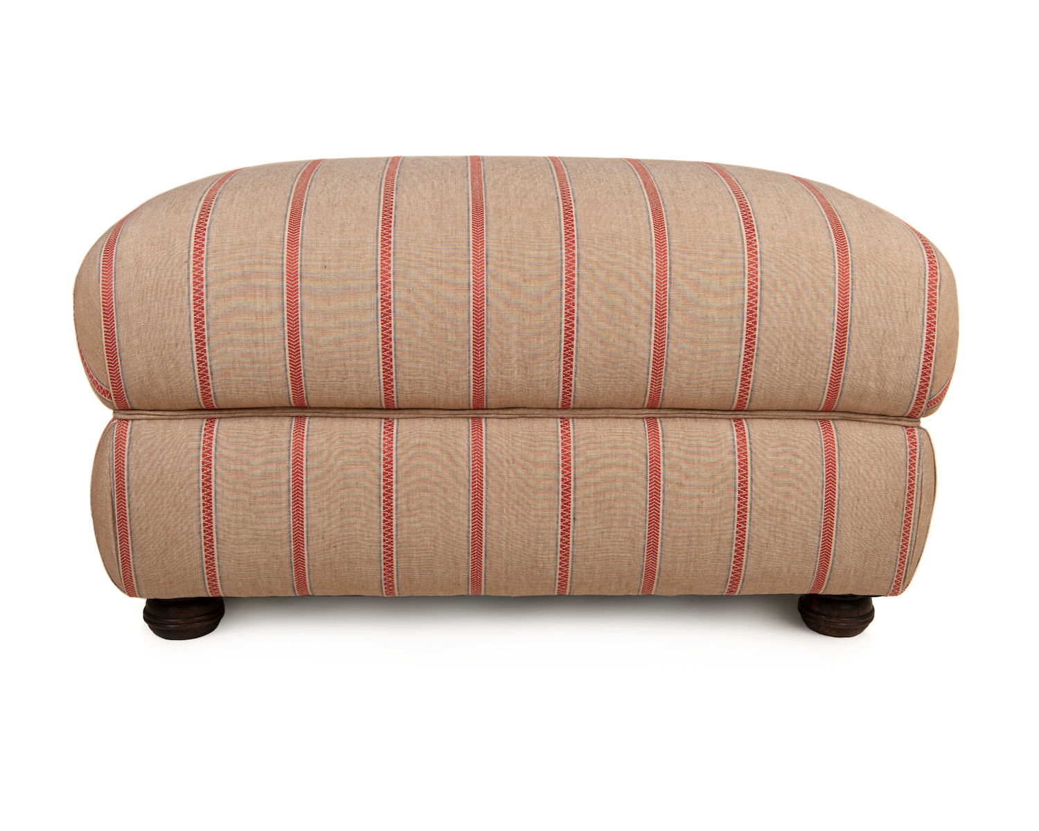 Rectangular Waisted Footstool Bun Feet