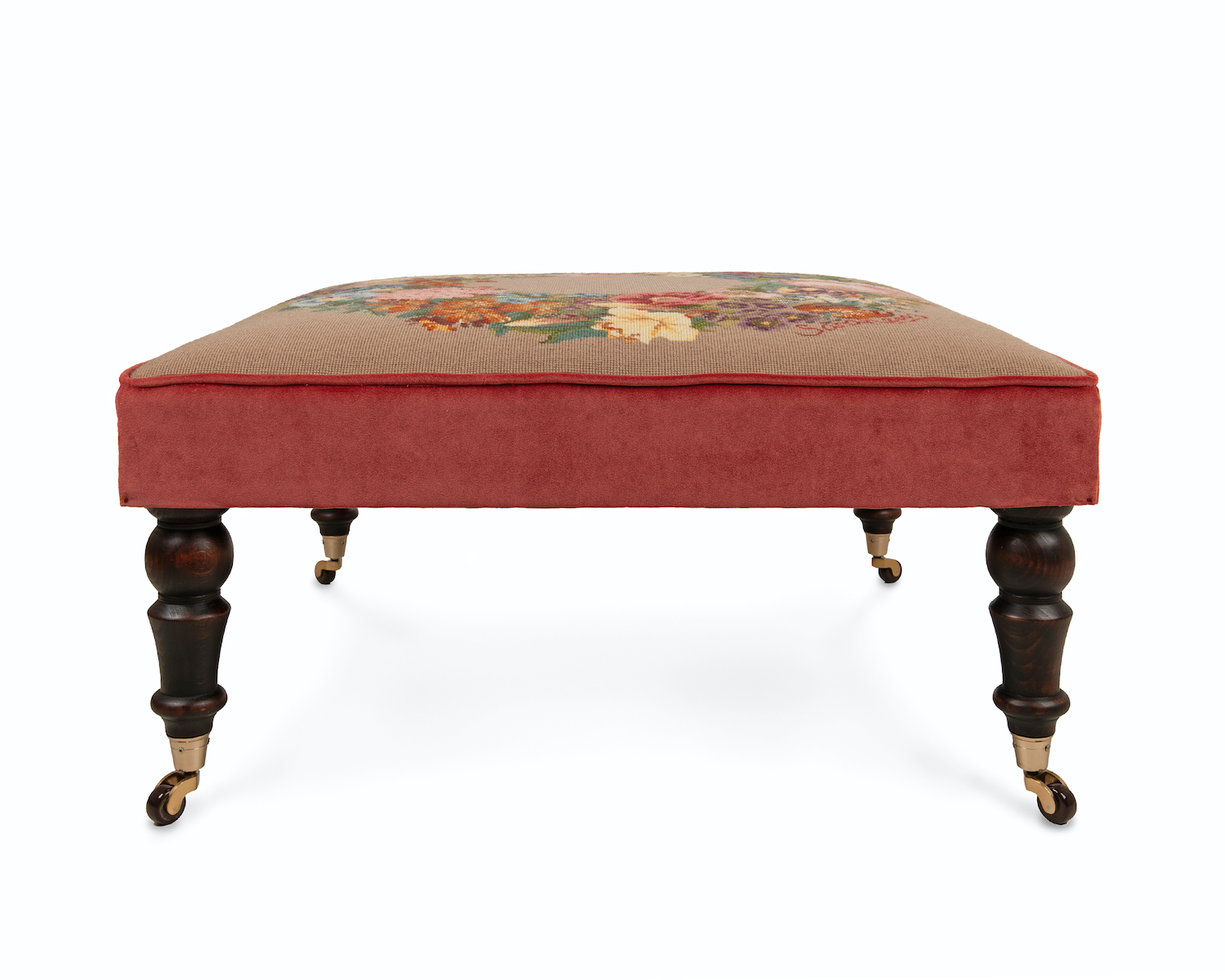 Square Coffee-Table Style Tapestry Stool
