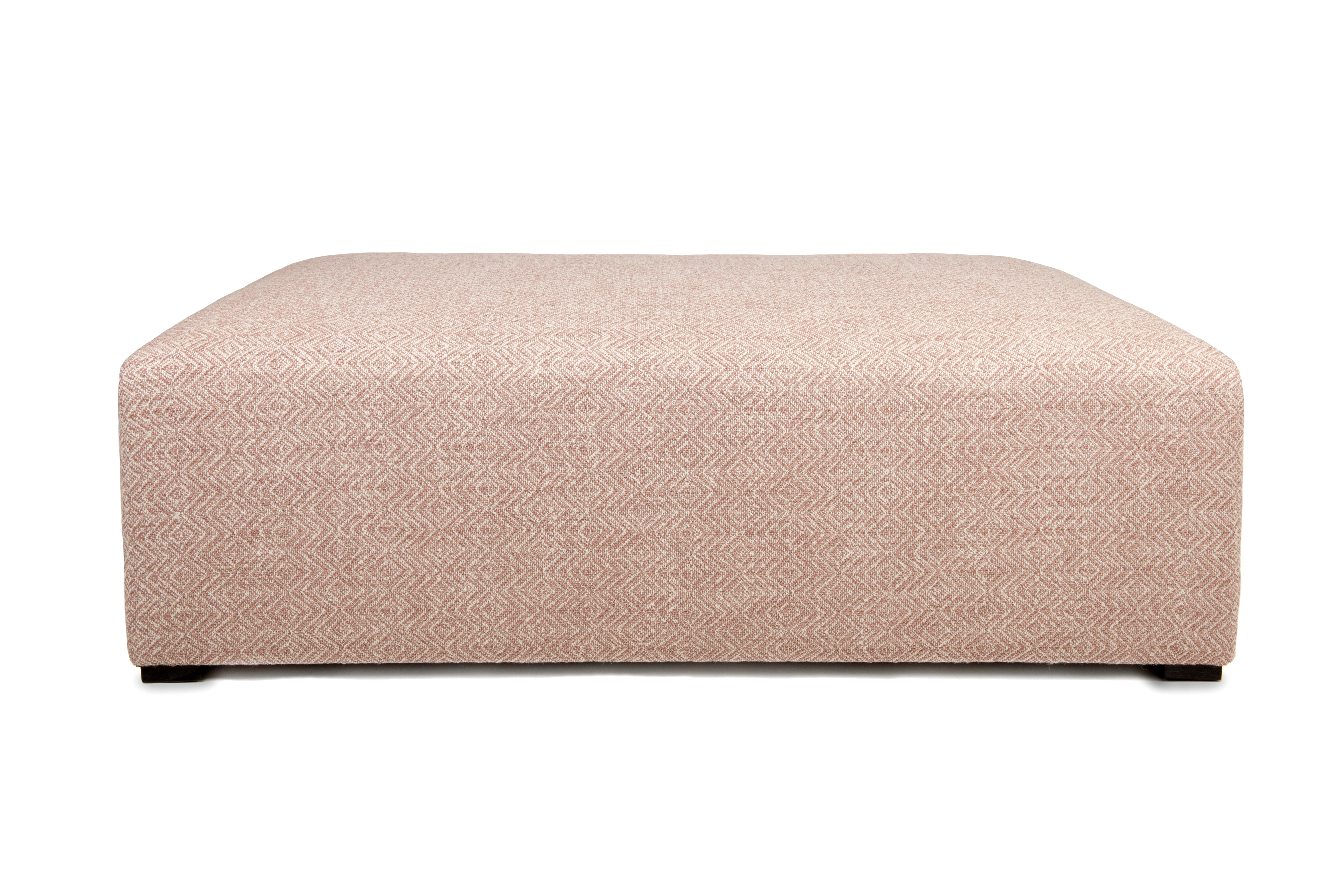 Substantial Floor Ottoman with Block Feet