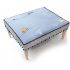 Kids Rectangular Pompom Trim Footstool