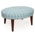 The Bespoke Footstool Co Geometric Blue